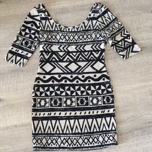Nineties vibe patterned mini dress